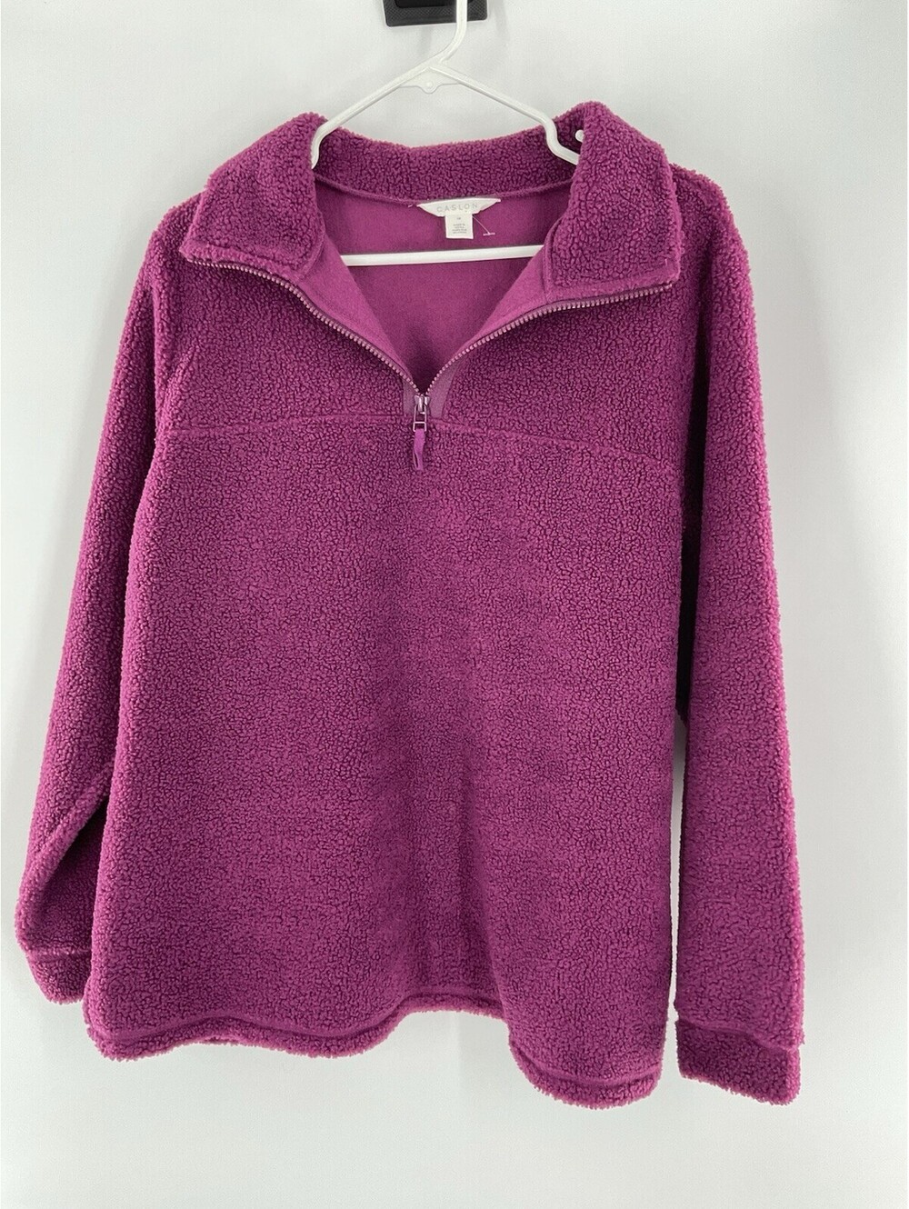 Caslon Women’s 1X Fleece Quarter Zip Pull Over Sweatshirt 096